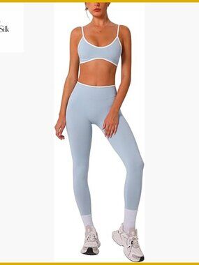 Seamless Workout Set Sports Bra High Waist Leggings Gym Activewear